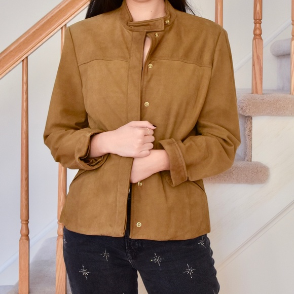 Suede Button Up Jacket - Picture 4 of 5